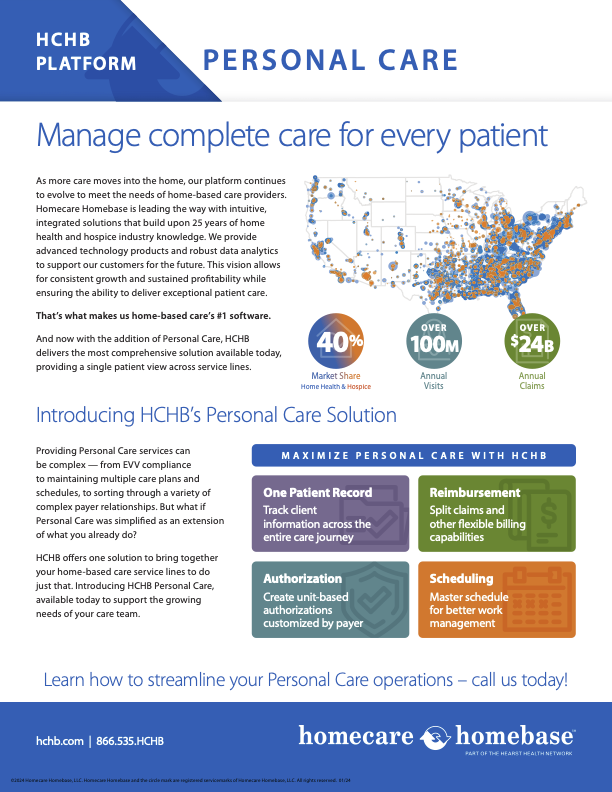 HCHB Personal Care Overview